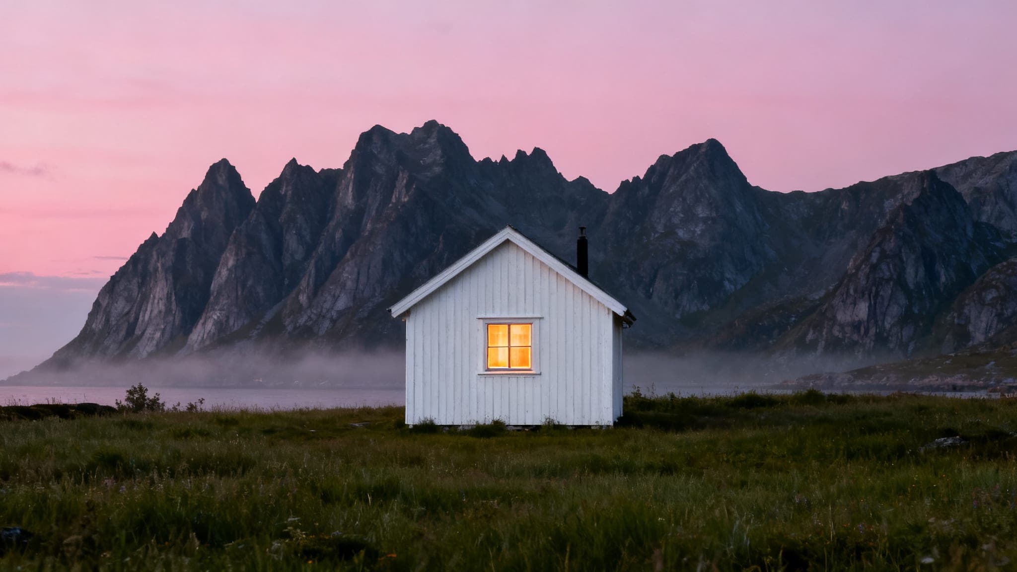 Hytte i Torsken på Senja gjennom vintern